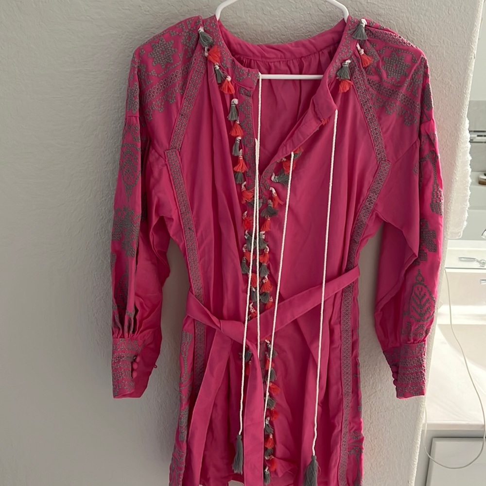 Small pink tassel dress